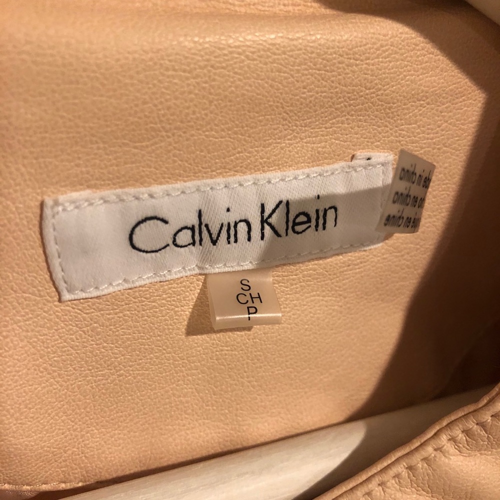 Calvin Klein Leather Pink Jacket - Picture 3 of 6